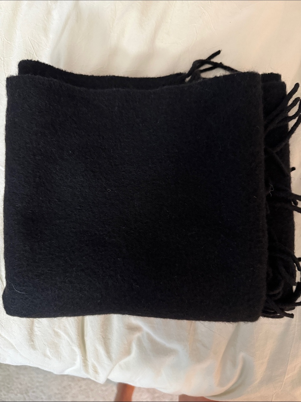Source Unknown Black Fringe Wrap Scarf